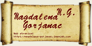 Magdalena Gorjanac vizit kartica
